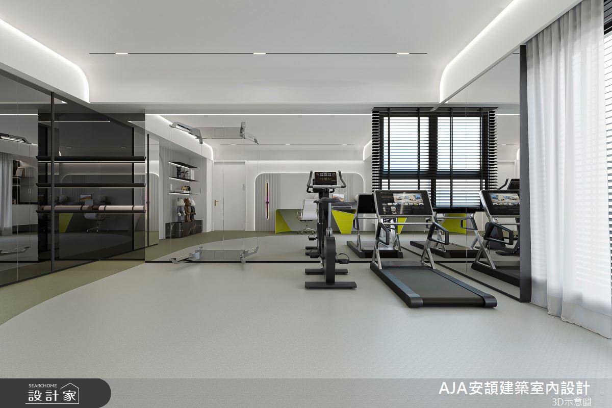 100坪新成屋(5年以下)＿飯店風家庭健身房案例圖片＿AJA安頡建築室內設計＿安頡_精銳市政廳之52