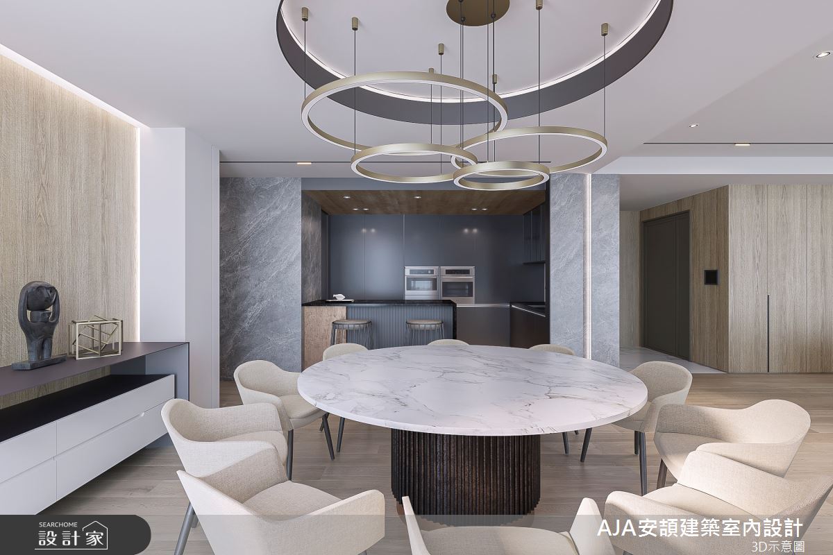 80坪新成屋(5年以下)＿現代風餐廳案例圖片＿AJA安頡建築室內設計＿安頡_寶輝 CITY PARK 合併戶之31