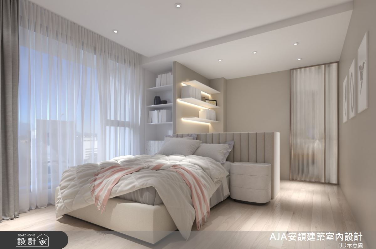 80坪新成屋(5年以下)＿現代風臥室案例圖片＿AJA安頡建築室內設計＿安頡_寶輝 CITY PARK 合併戶之39