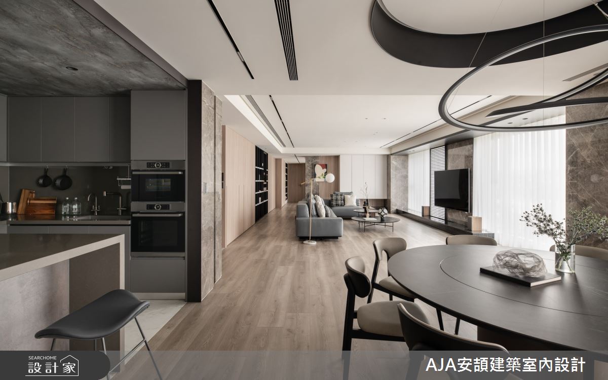 80坪新成屋(5年以下)＿現代風餐廳案例圖片＿AJA安頡建築室內設計＿安頡_寶輝 CITY PARK 合併戶之5
