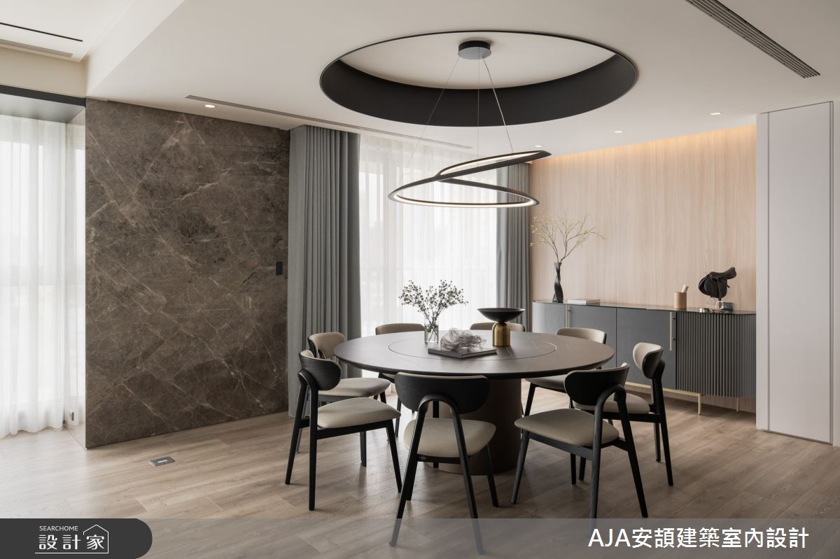 80坪新成屋(5年以下)＿現代風餐廳案例圖片＿AJA安頡建築室內設計＿安頡_寶輝 CITY PARK 合併戶之6