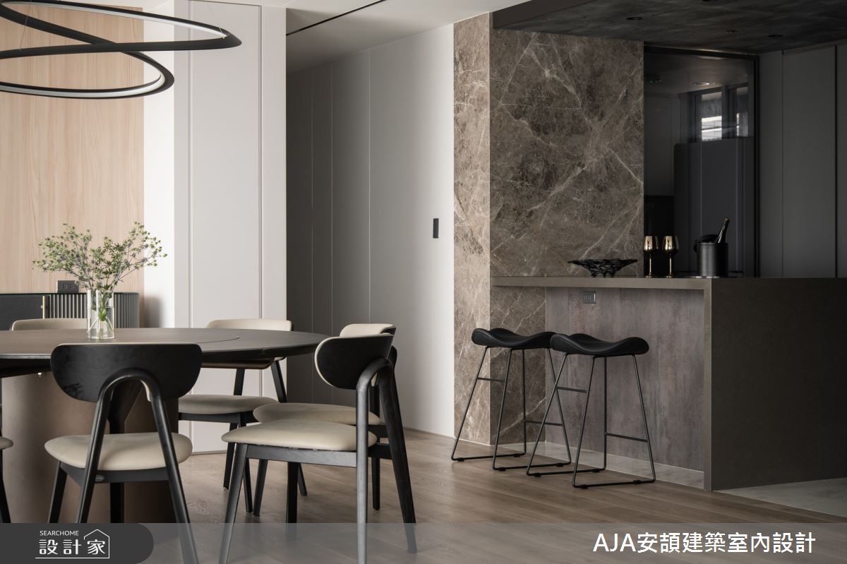 80坪毛胚屋＿現代風餐廳吧檯案例圖片＿AJA安頡建築室內設計＿安頡_寶輝 CITY PARK 合併戶之10