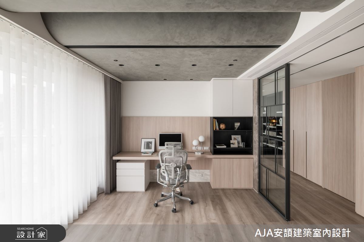 80坪新成屋(5年以下)＿現代風書房工作區案例圖片＿AJA安頡建築室內設計＿安頡_寶輝 CITY PARK 合併戶之13