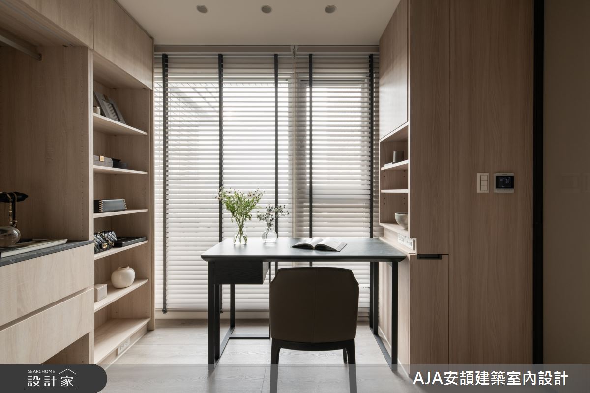 80坪新成屋(5年以下)＿現代風書房更衣間案例圖片＿AJA安頡建築室內設計＿安頡_寶輝 CITY PARK 合併戶之18