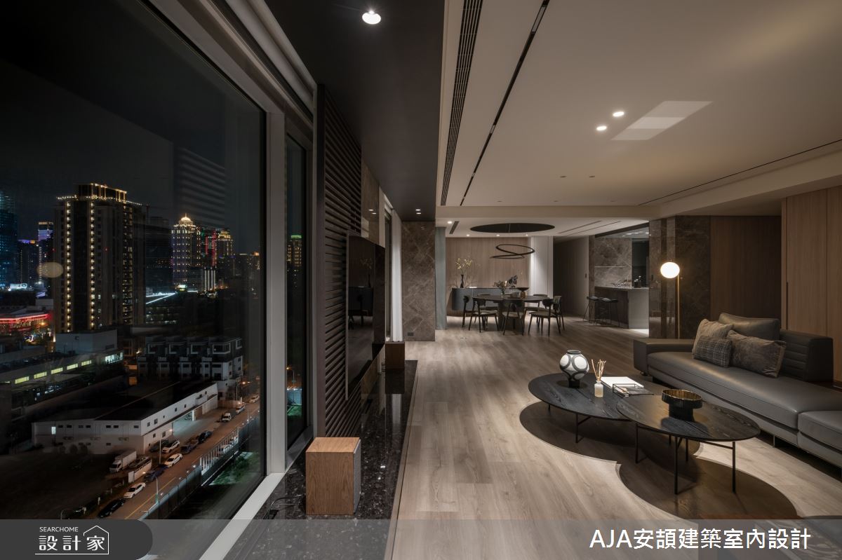 80坪新成屋(5年以下)＿現代風客廳案例圖片＿AJA安頡建築室內設計＿安頡_寶輝 CITY PARK 合併戶之25