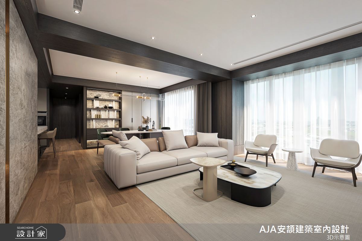 43坪新成屋(5年以下)＿現代簡約風客廳案例圖片＿AJA安頡建築室內設計＿安頡_寶輝citypark Y Housing Interior之33