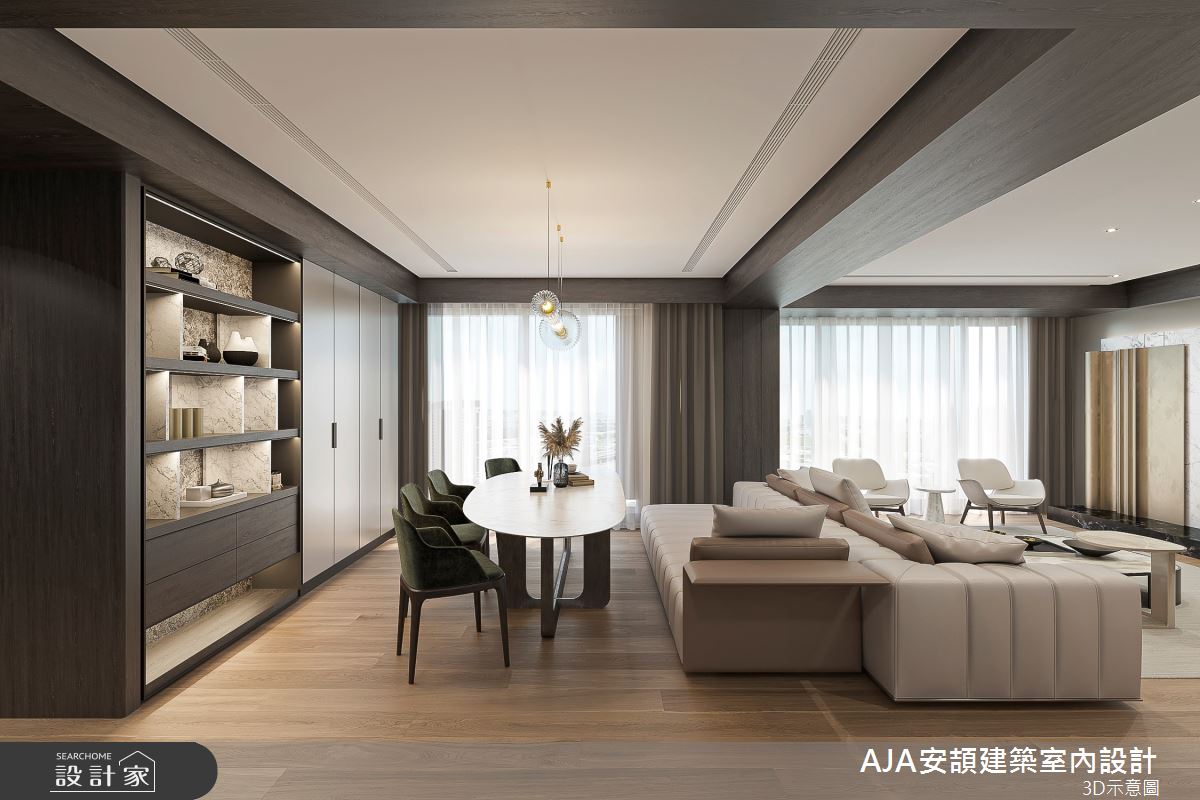 43坪新成屋(5年以下)＿現代簡約風客廳案例圖片＿AJA安頡建築室內設計＿安頡_寶輝citypark Y Housing Interior之36