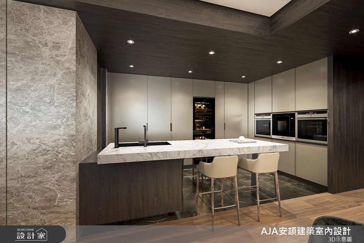 43坪新成屋(5年以下)＿現代簡約風吧檯案例圖片＿AJA安頡建築室內設計＿安頡_寶輝citypark Y Housing Interior之37