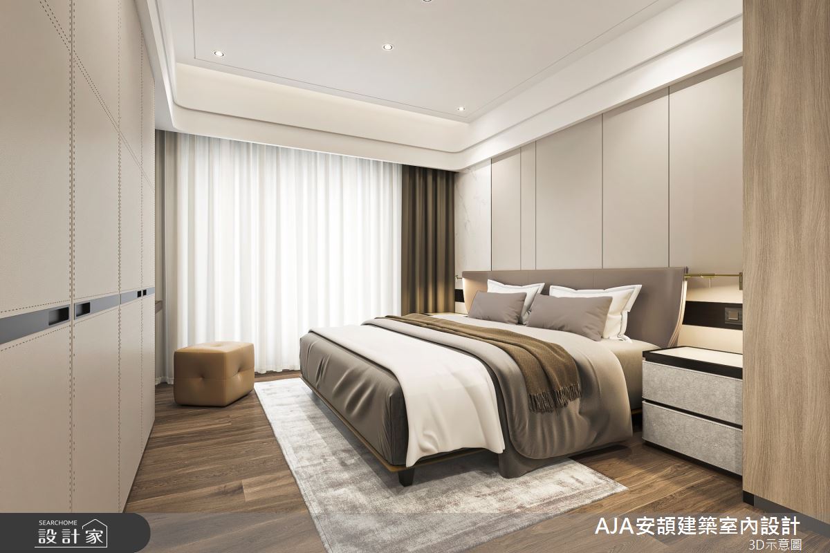 43坪新成屋(5年以下)＿現代簡約風臥室案例圖片＿AJA安頡建築室內設計＿安頡_寶輝citypark Y Housing Interior之38