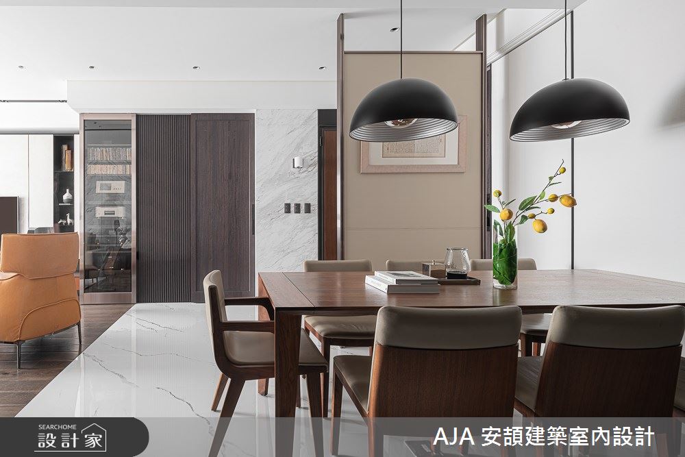 39坪新成屋(5年以下)＿現代簡約風客廳餐廳案例圖片＿AJA安頡建築室內設計＿安頡_國泰頤湖苑之4