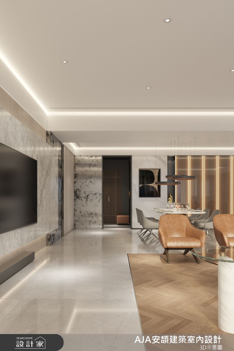 130坪毛胚屋＿現代簡約風玄關客廳餐廳案例圖片＿AJA安頡建築室內設計＿安頡_新朗日匯 H house之37