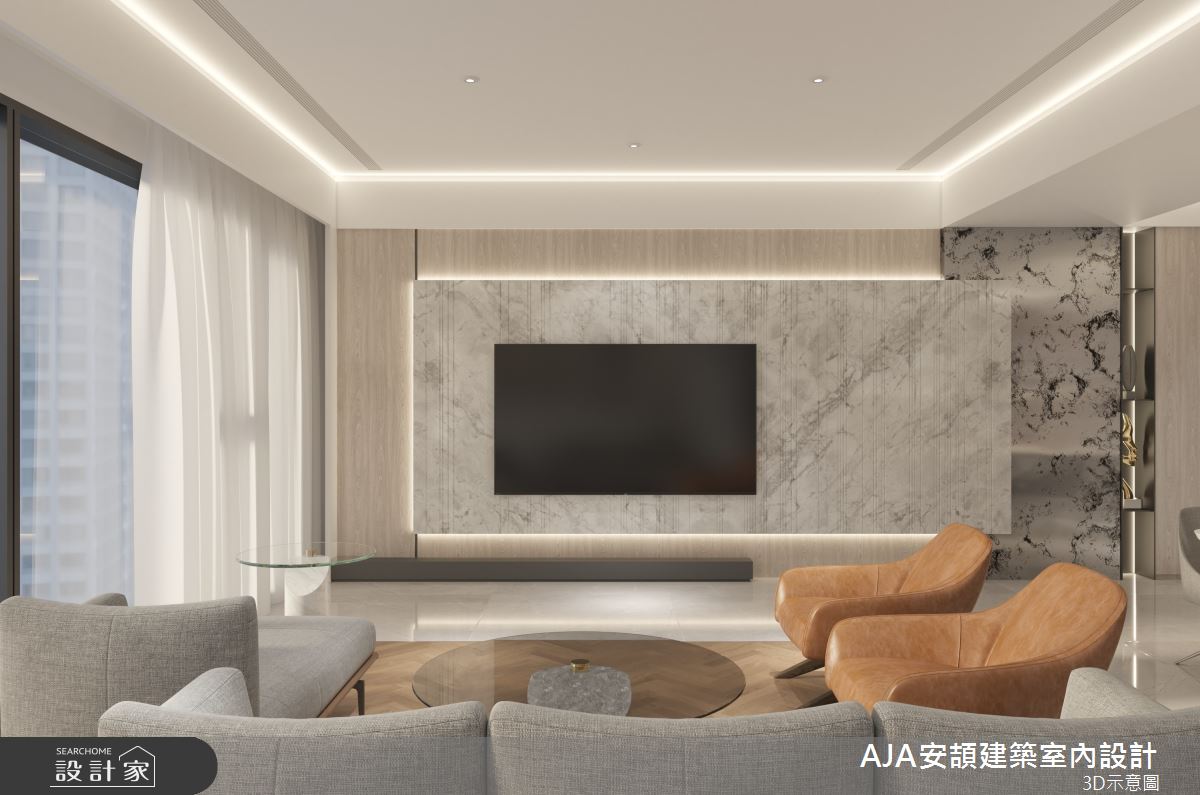 130坪毛胚屋＿現代簡約風客廳案例圖片＿AJA安頡建築室內設計＿安頡_新朗日匯 H house之41