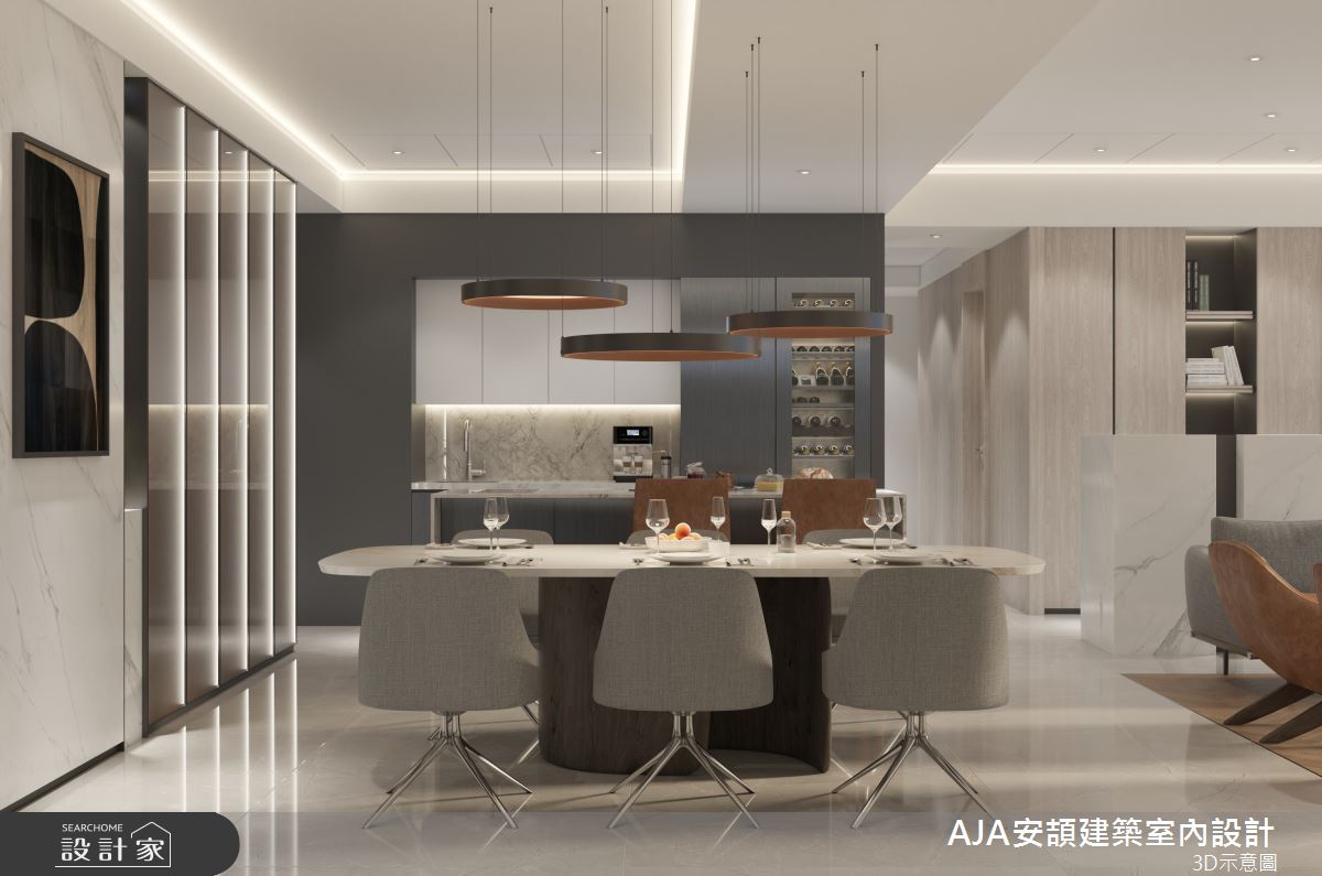 130坪毛胚屋＿現代簡約風餐廳吧檯案例圖片＿AJA安頡建築室內設計＿安頡_新朗日匯 H house之47