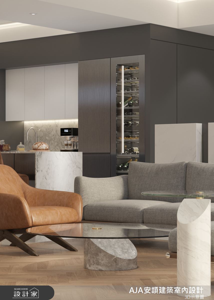 130坪毛胚屋＿現代簡約風客廳吧檯案例圖片＿AJA安頡建築室內設計＿安頡_新朗日匯 H house之43