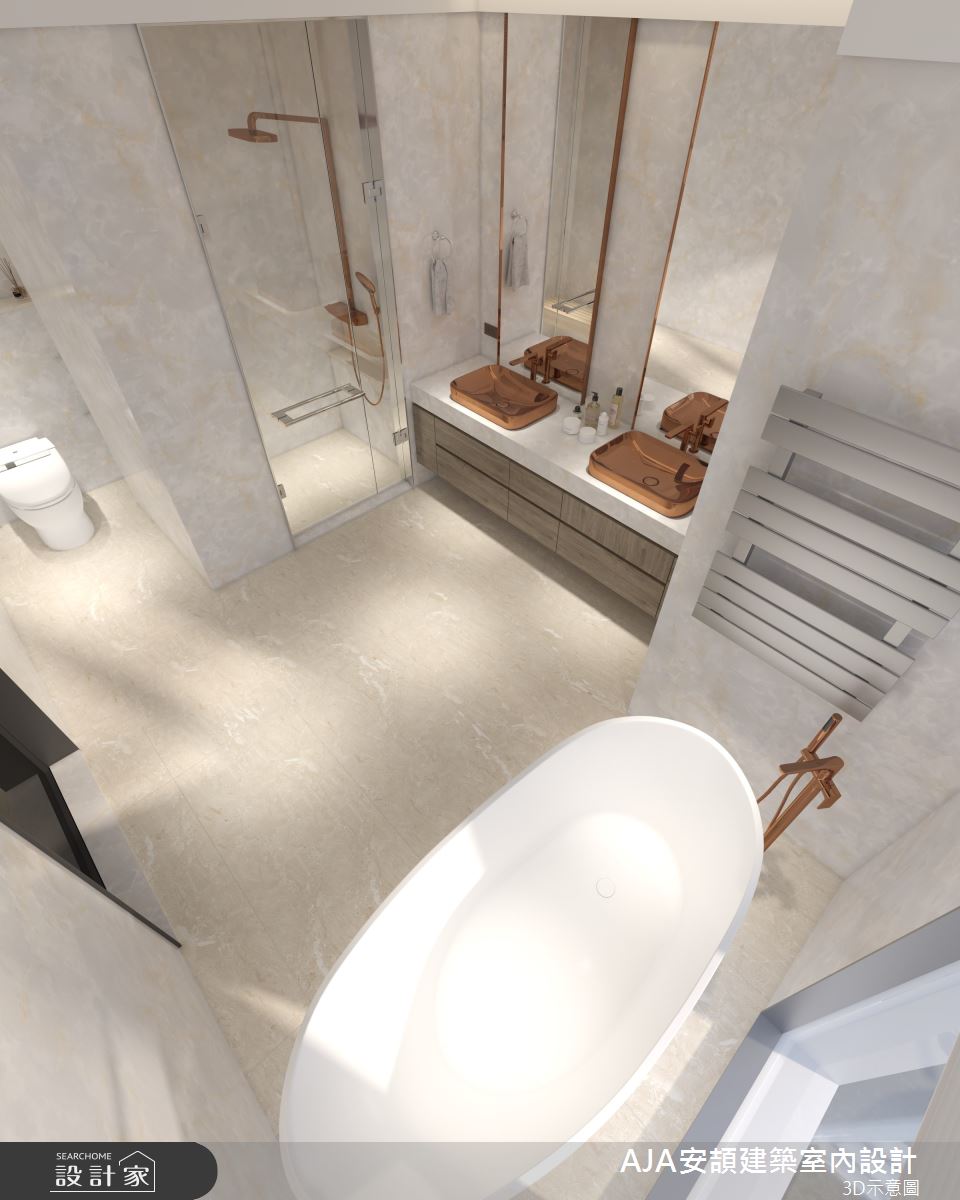 130坪毛胚屋＿現代簡約風浴室案例圖片＿AJA安頡建築室內設計＿安頡_新朗日匯 H house之76