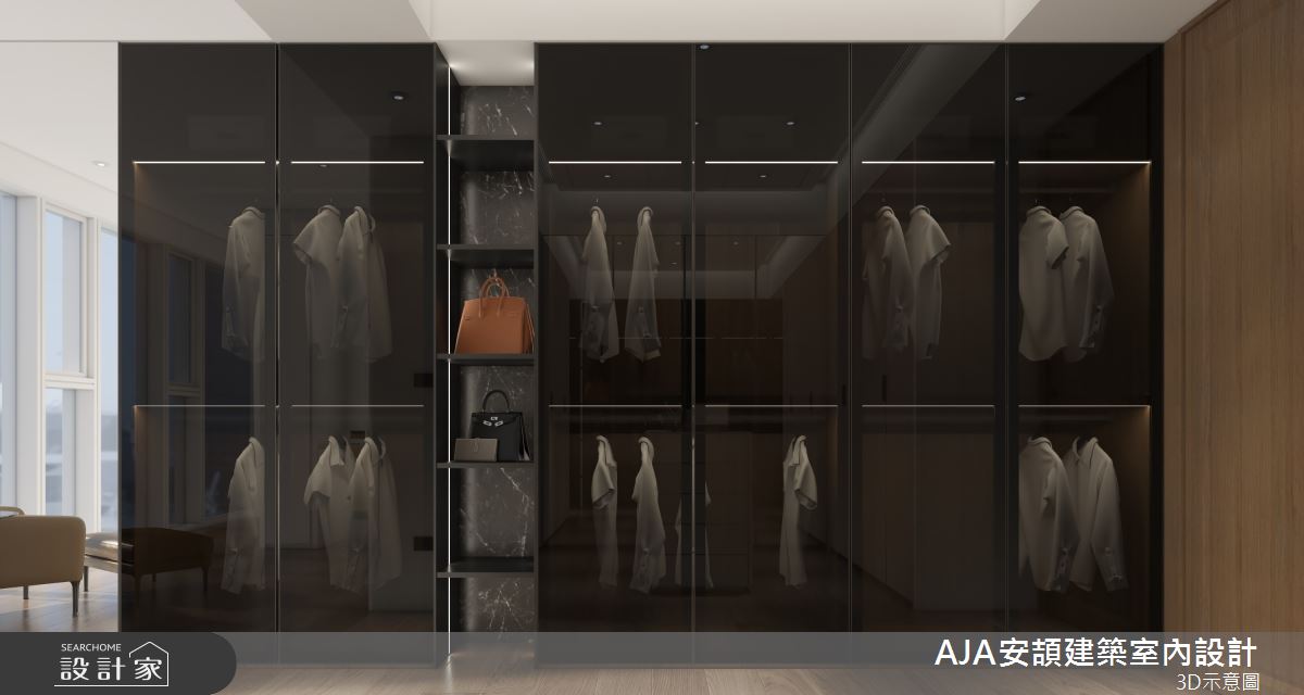 130坪毛胚屋＿現代簡約風更衣間案例圖片＿AJA安頡建築室內設計＿安頡_新朗日匯 H house之57