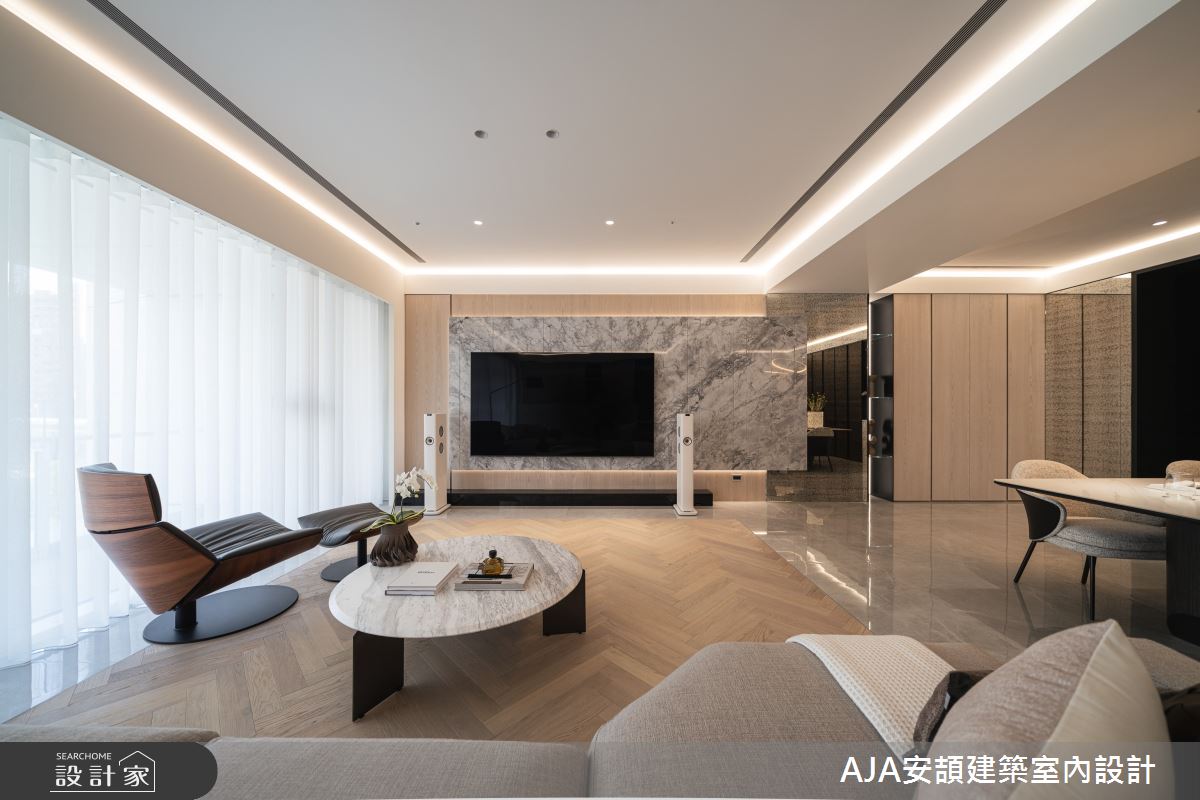 130坪毛胚屋＿現代簡約風客廳案例圖片＿AJA安頡建築室內設計＿安頡_新朗日匯 H house之12