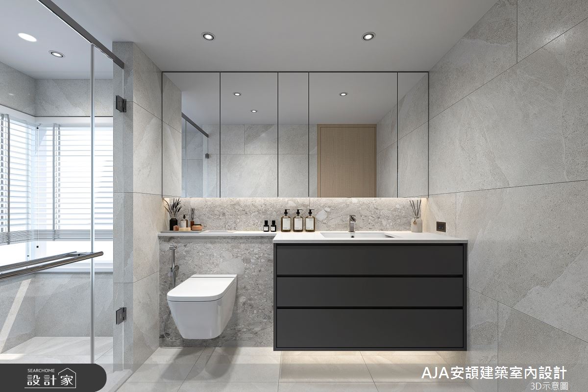 70坪中古屋(5~15年)＿現代簡約風浴室案例圖片＿AJA安頡建築室內設計＿安頡_寶輝花園廣場之27