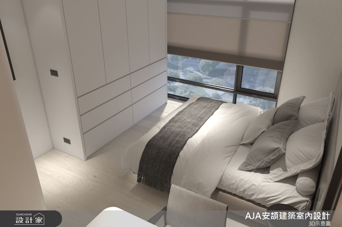70坪中古屋(5~15年)＿現代簡約風臥室案例圖片＿AJA安頡建築室內設計＿安頡_寶輝花園廣場之19