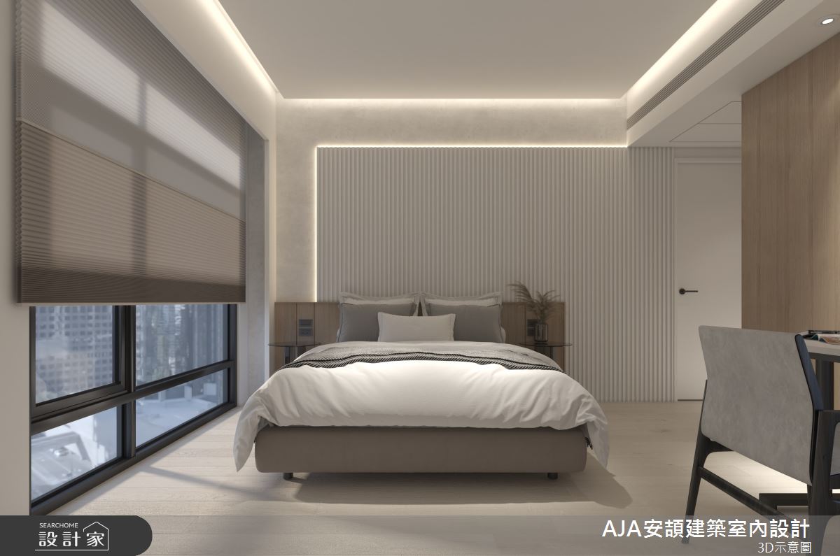 70坪中古屋(5~15年)＿現代簡約風臥室案例圖片＿AJA安頡建築室內設計＿安頡_寶輝花園廣場之18