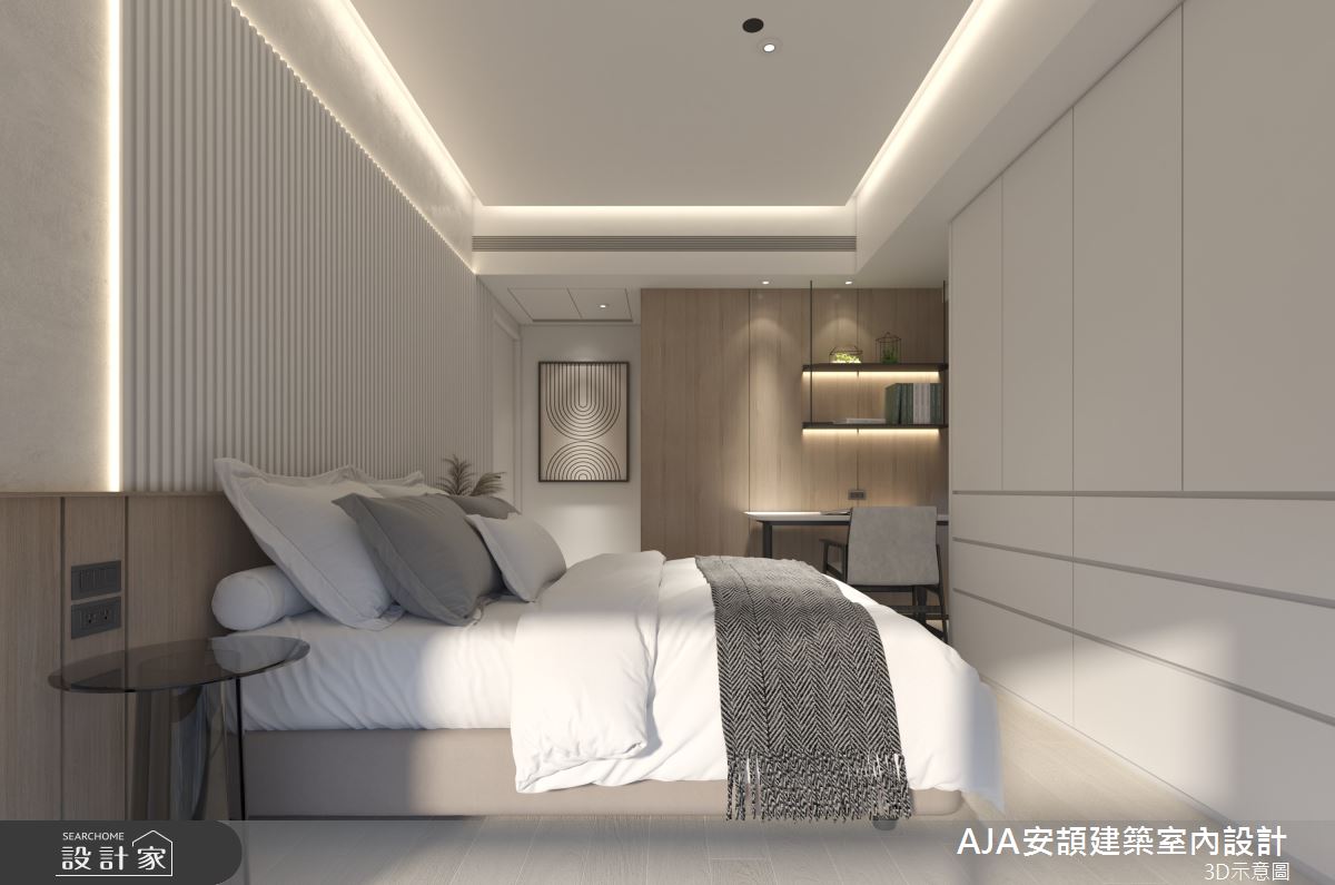 70坪中古屋(5~15年)＿現代簡約風臥室案例圖片＿AJA安頡建築室內設計＿安頡_寶輝花園廣場之21