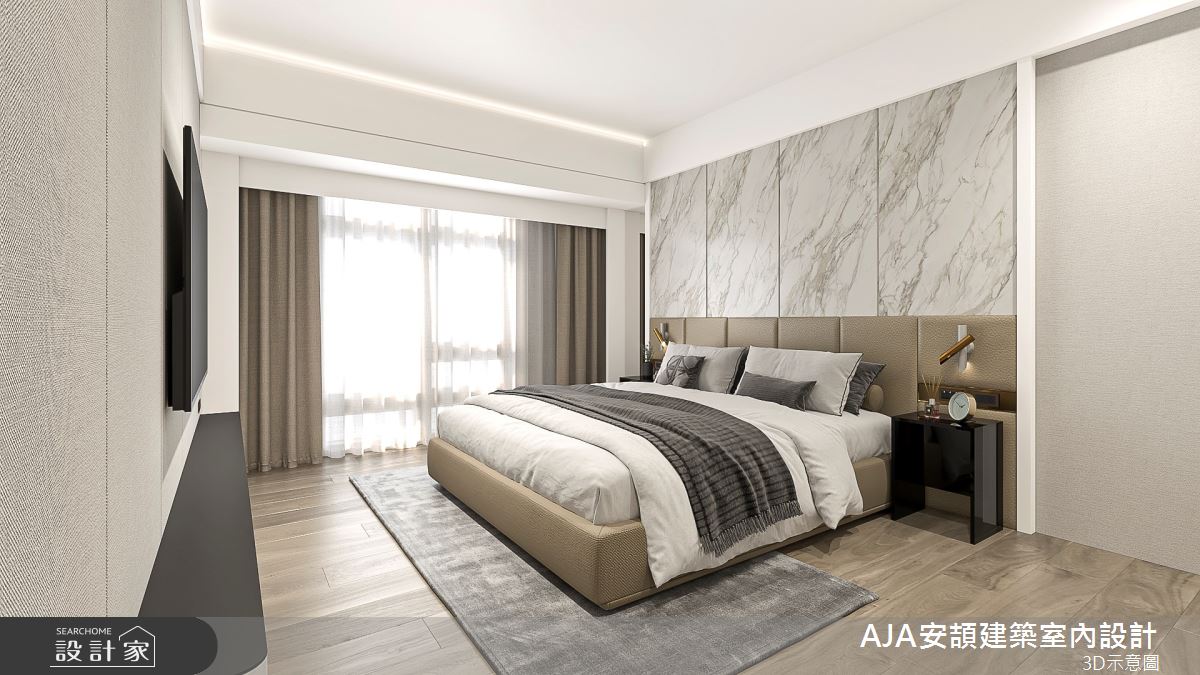 70坪中古屋(5~15年)＿現代簡約風臥室案例圖片＿AJA安頡建築室內設計＿安頡_寶輝花園廣場之7