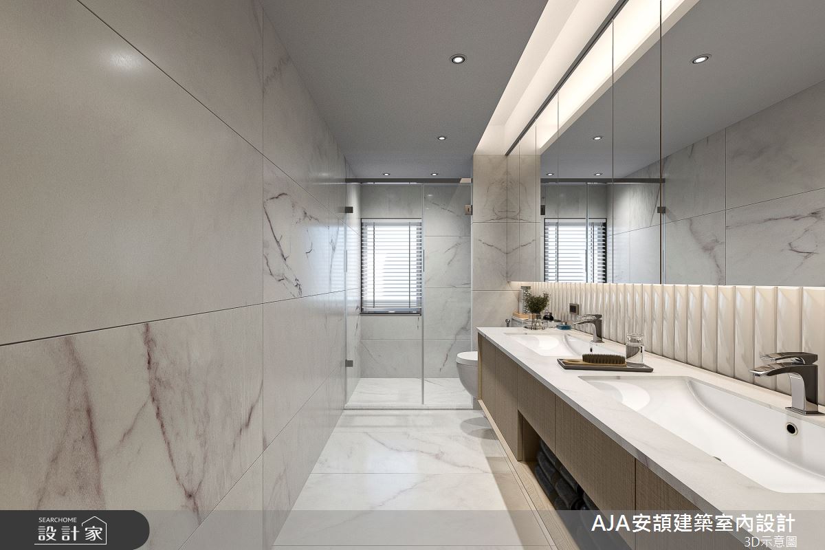 70坪中古屋(5~15年)＿現代簡約風浴室案例圖片＿AJA安頡建築室內設計＿安頡_寶輝花園廣場之16