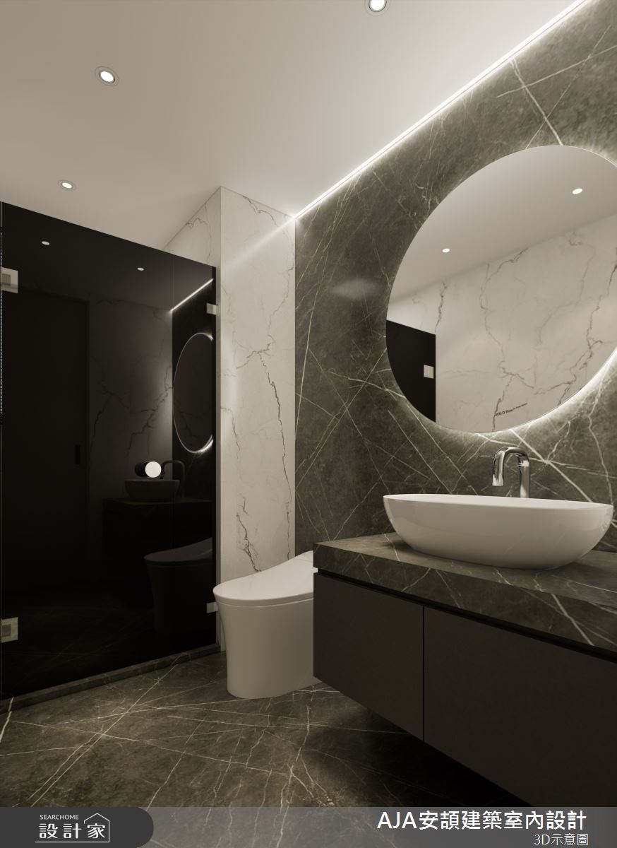 56坪毛胚屋＿現代風浴室案例圖片＿AJA安頡建築室內設計＿安頡_House of Honor｜典藏之宅之16