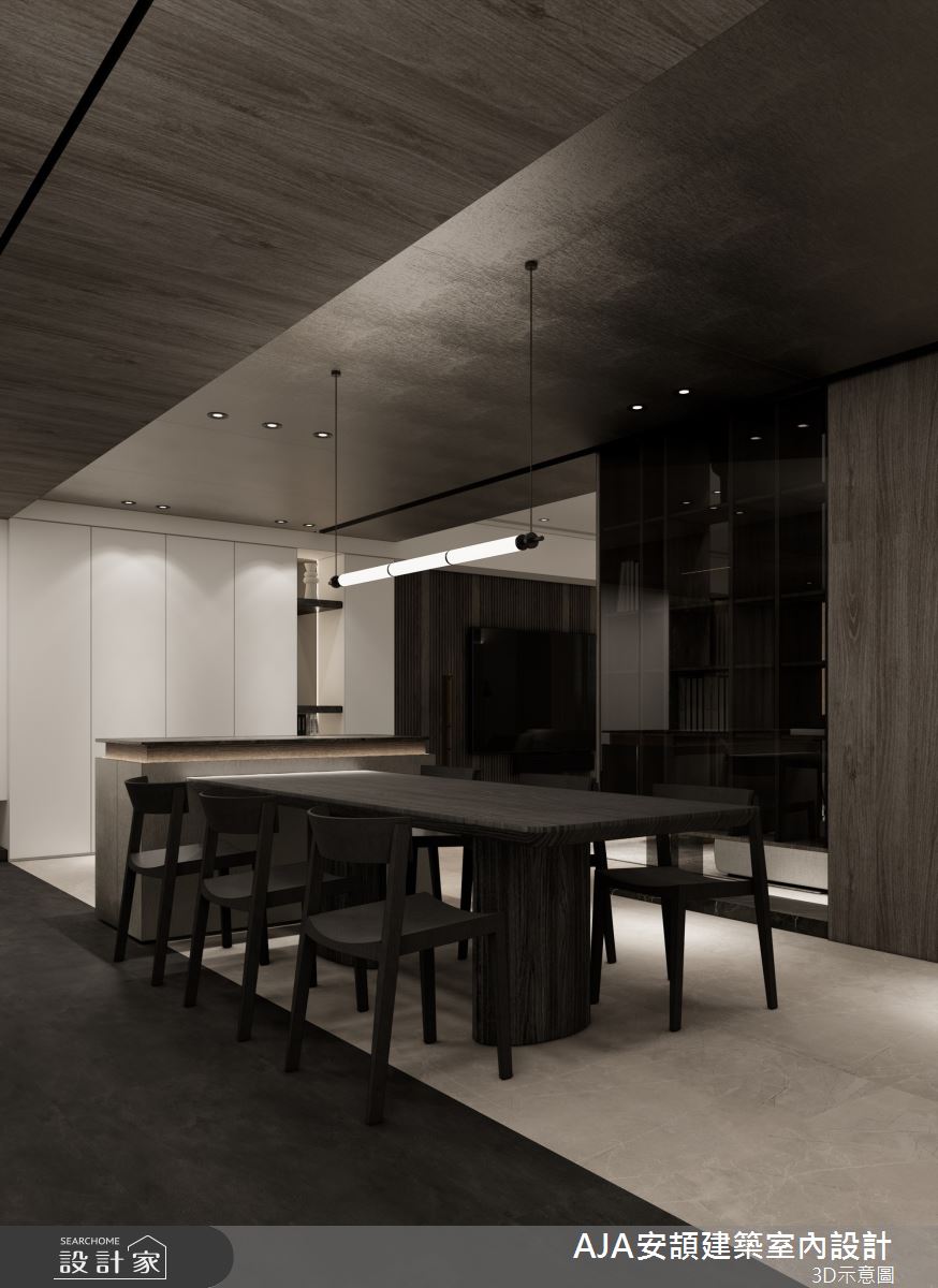56坪毛胚屋＿現代風餐廳中島案例圖片＿AJA安頡建築室內設計＿安頡_House of Honor｜典藏之宅之9