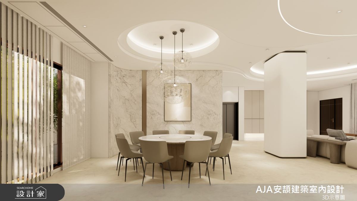 300坪毛胚屋＿現代風餐廳案例圖片＿AJA安頡建築室內設計＿安頡_The Royal Village House|現代奢華透天別墅之43