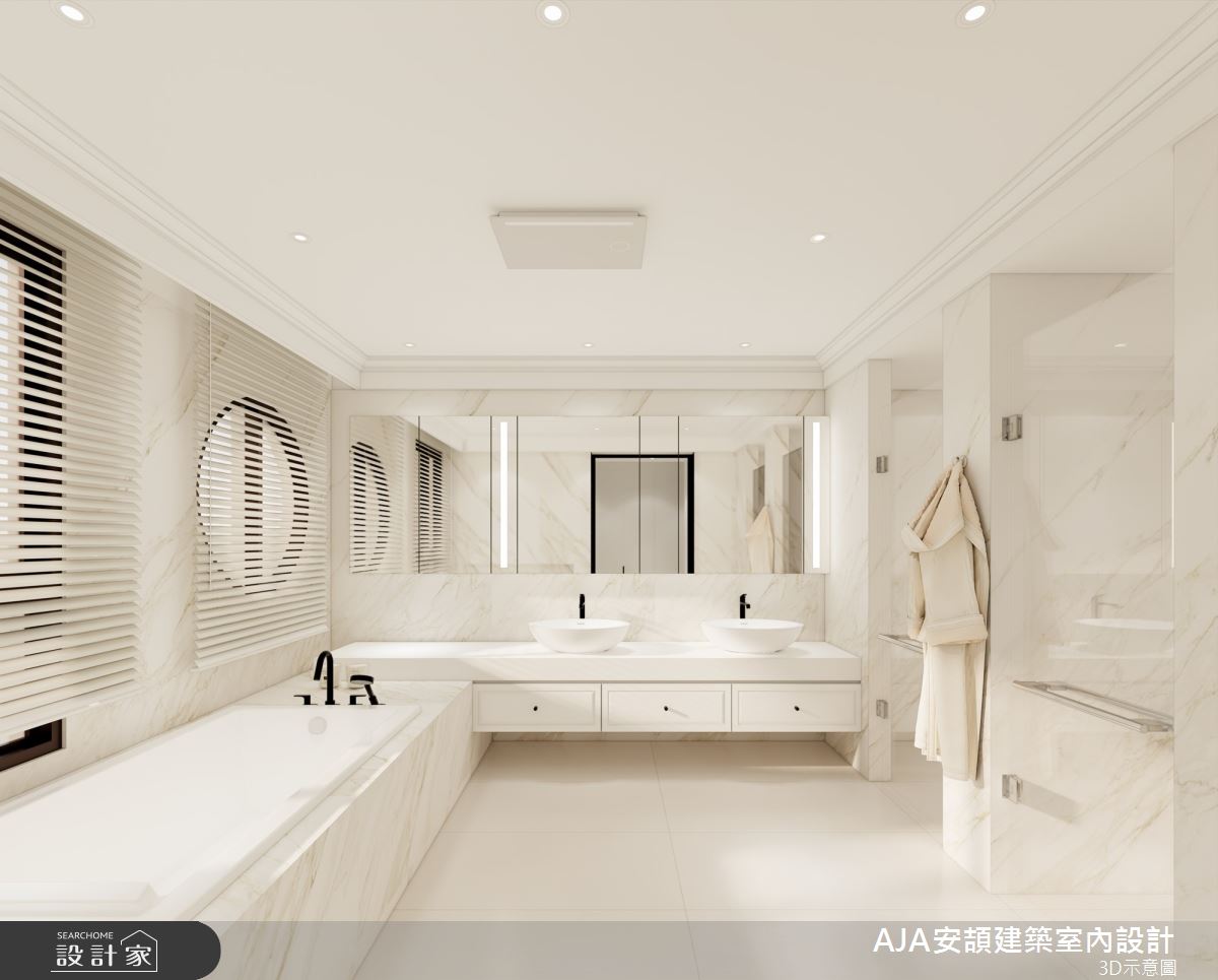 300坪毛胚屋＿現代風浴室案例圖片＿AJA安頡建築室內設計＿安頡_The Royal Village House|現代奢華透天別墅之56