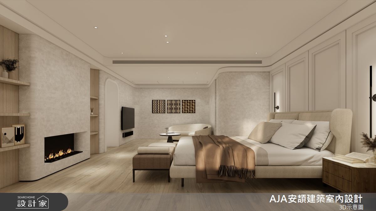 300坪毛胚屋＿現代風臥室案例圖片＿AJA安頡建築室內設計＿安頡_The Royal Village House|現代奢華透天別墅之50