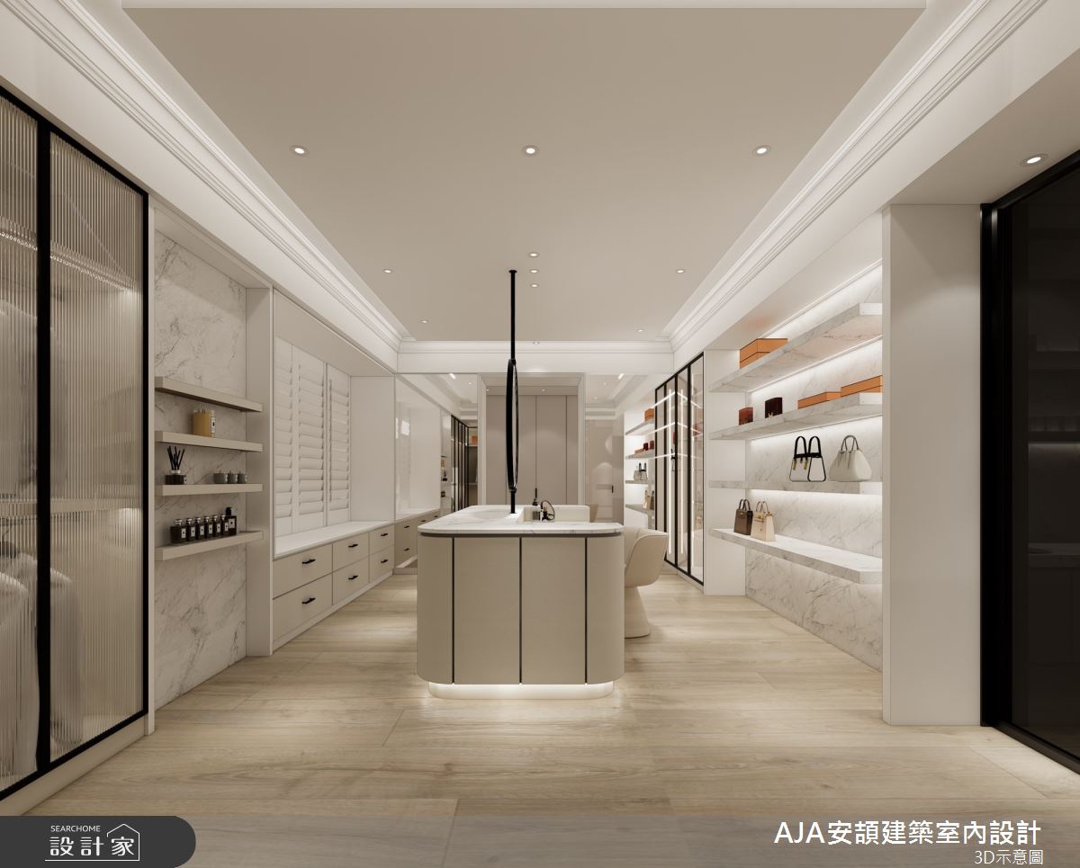 300坪毛胚屋＿現代風更衣間案例圖片＿AJA安頡建築室內設計＿安頡_The Royal Village House|現代奢華透天別墅之53