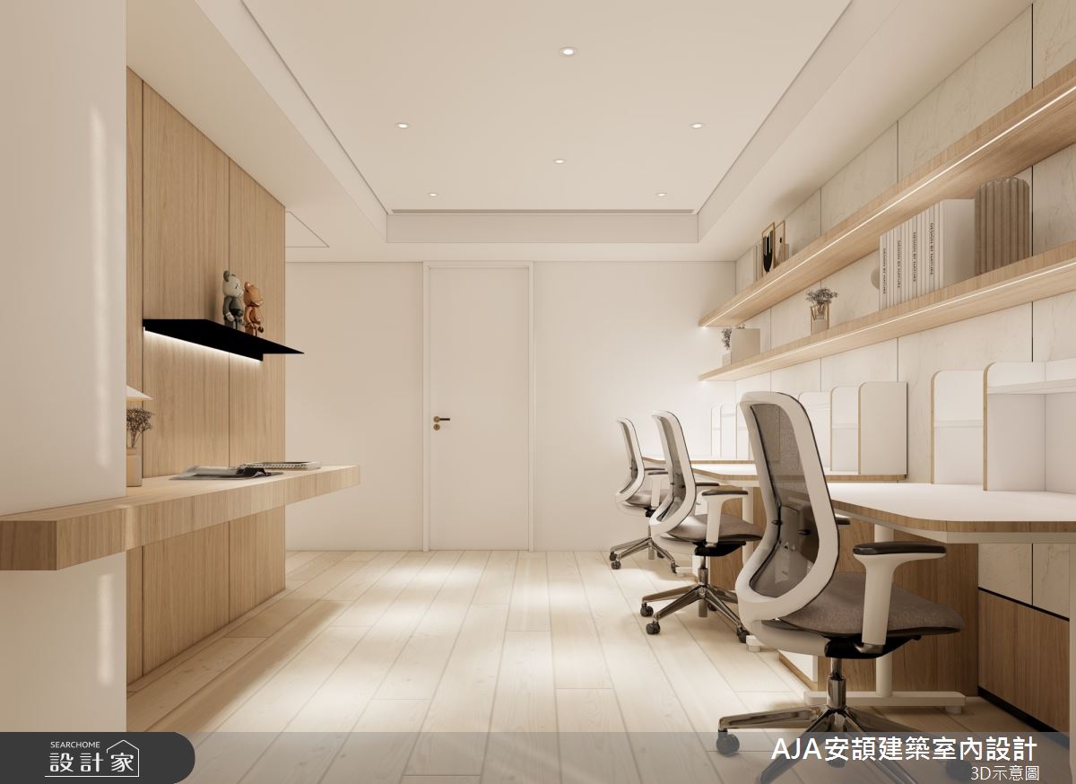 300坪毛胚屋＿現代風書房工作區案例圖片＿AJA安頡建築室內設計＿安頡_The Royal Village House|現代奢華透天別墅之61
