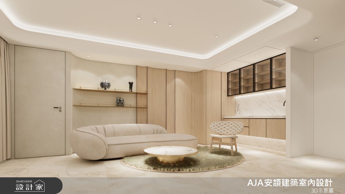 300坪毛胚屋＿現代風客廳案例圖片＿AJA安頡建築室內設計＿安頡_The Royal Village House|現代奢華透天別墅之64