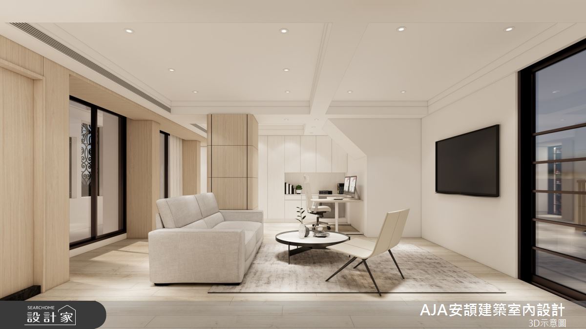300坪毛胚屋＿現代風客廳工作區案例圖片＿AJA安頡建築室內設計＿安頡_The Royal Village House|現代奢華透天別墅之72