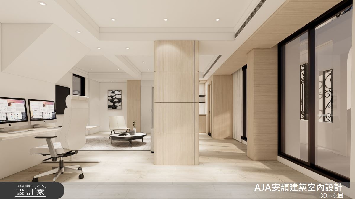 300坪毛胚屋＿現代風客廳工作區案例圖片＿AJA安頡建築室內設計＿安頡_The Royal Village House|現代奢華透天別墅之73