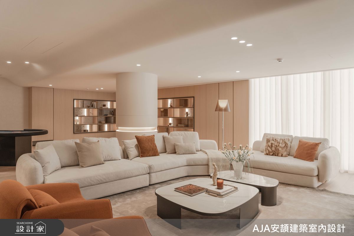 300坪毛胚屋＿現代風客廳案例圖片＿AJA安頡建築室內設計＿安頡_The Royal Village House|現代奢華透天別墅之20