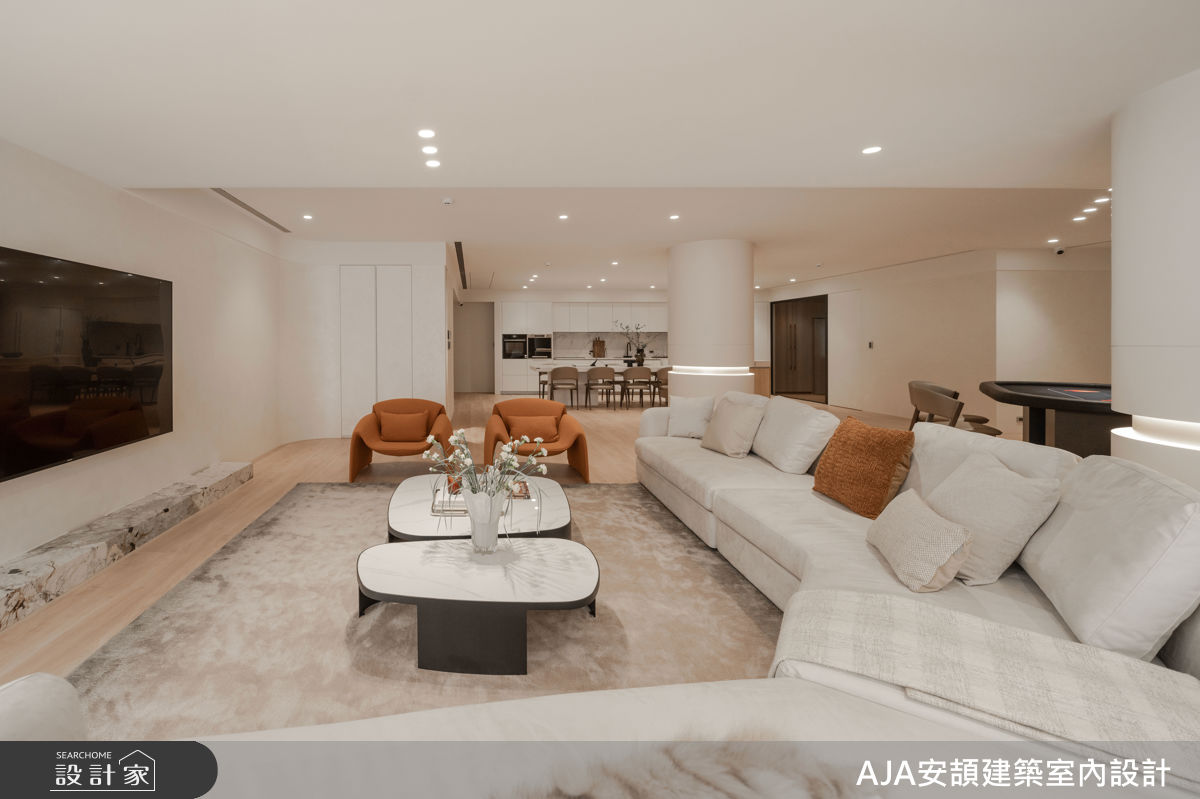 300坪毛胚屋＿現代風客廳案例圖片＿AJA安頡建築室內設計＿安頡_The Royal Village House|現代奢華透天別墅之1