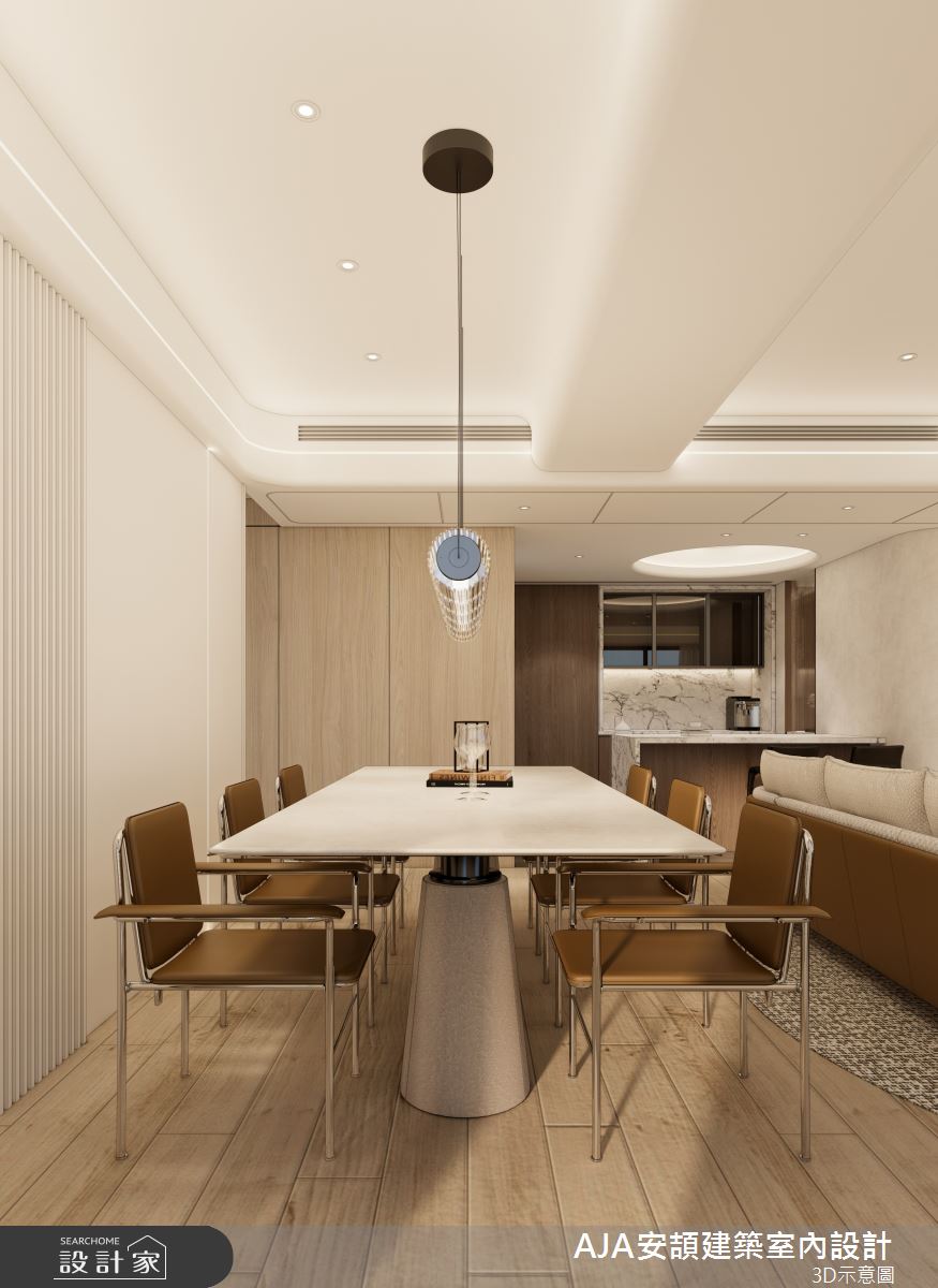 45坪毛胚屋＿現代風餐廳案例圖片＿AJA安頡建築室內設計＿安頡_寶輝VILLAGE世紀莊園 The Park |靜觀庭邸之8