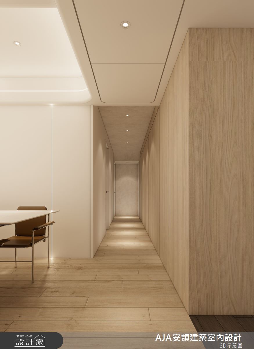 45坪毛胚屋＿現代風走廊案例圖片＿AJA安頡建築室內設計＿安頡_寶輝VILLAGE世紀莊園 The Park |靜觀庭邸之12