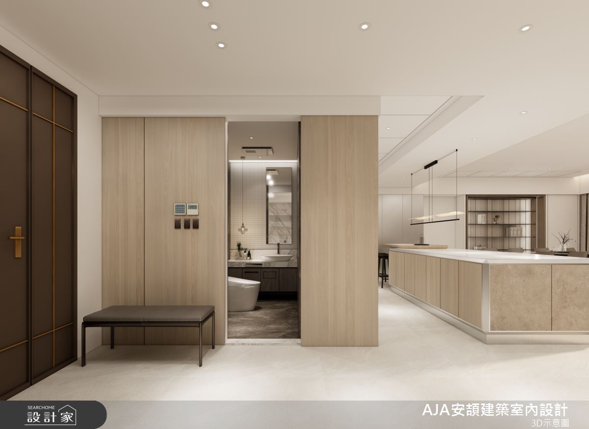 128坪毛胚屋＿現代風玄關餐廳浴室案例圖片＿AJA安頡建築室內設計＿安頡_新朗日匯-2之3