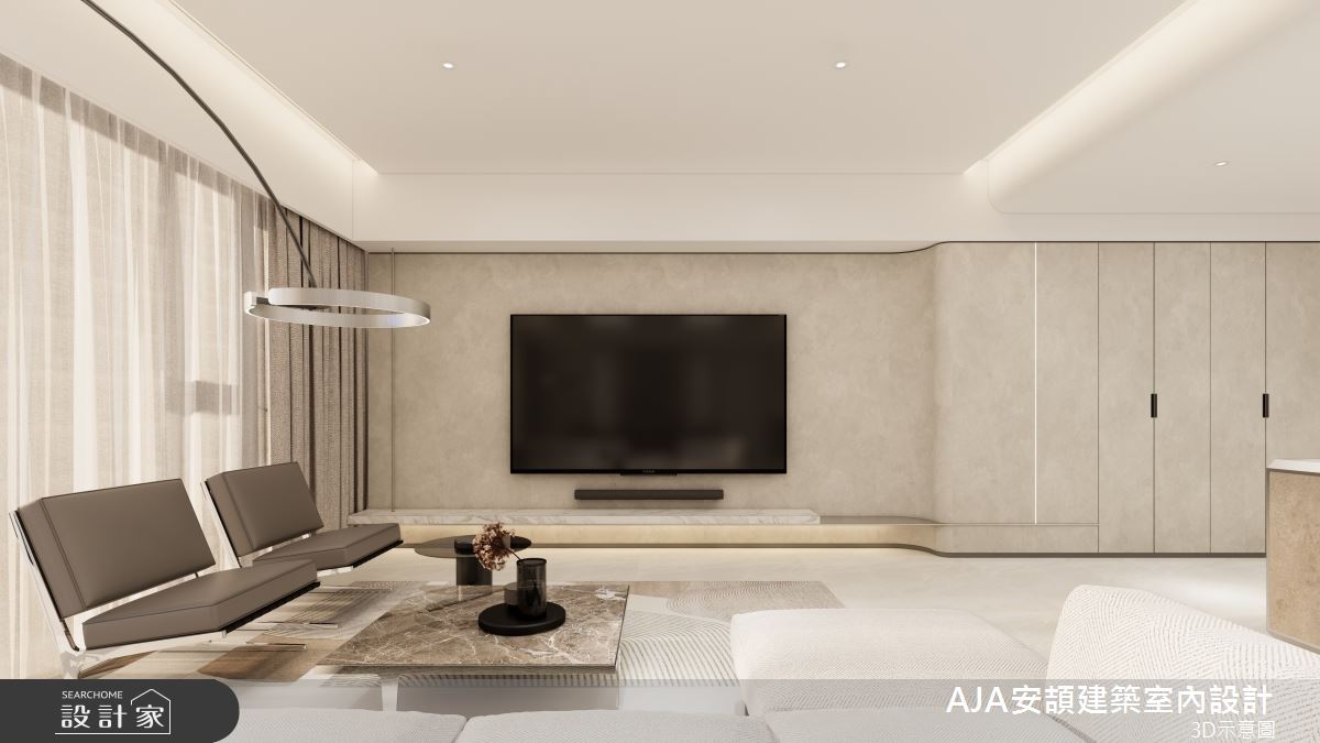 128坪毛胚屋＿現代風客廳案例圖片＿AJA安頡建築室內設計＿安頡_新朗日匯-2之12
