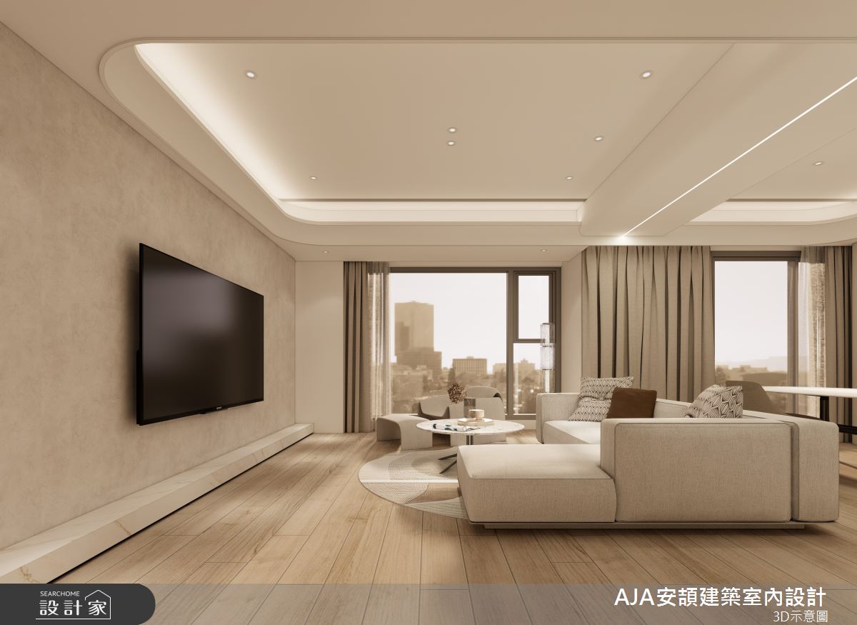 35坪新成屋(5年以下)＿現代風客廳案例圖片＿AJA安頡建築室內設計＿安頡_寶輝citypark之8