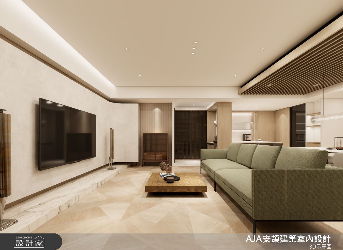 45坪新成屋(5年以下)＿現代風玄關客廳案例圖片＿AJA安頡建築室內設計＿安頡_寶輝世紀莊園A1之9