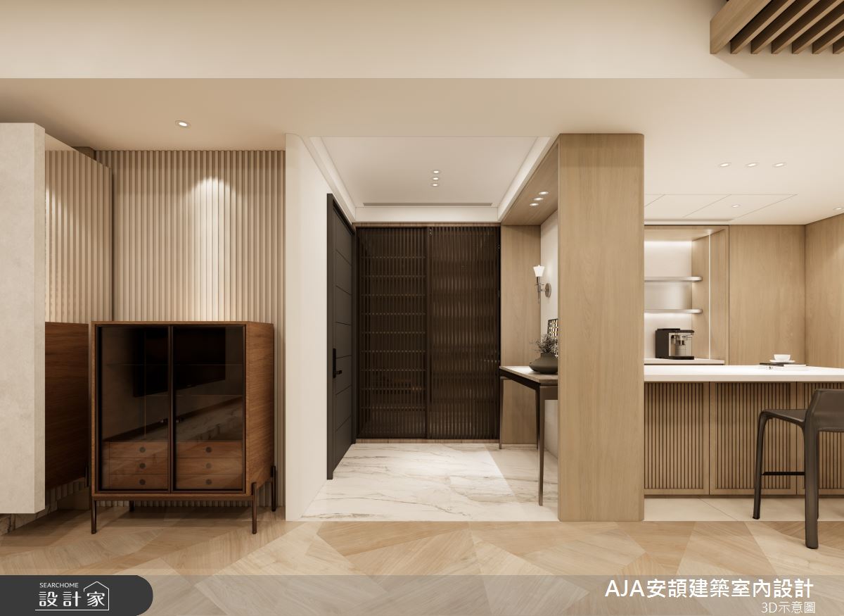 45坪新成屋(5年以下)＿現代風玄關案例圖片＿AJA安頡建築室內設計＿安頡_寶輝世紀莊園A1之8