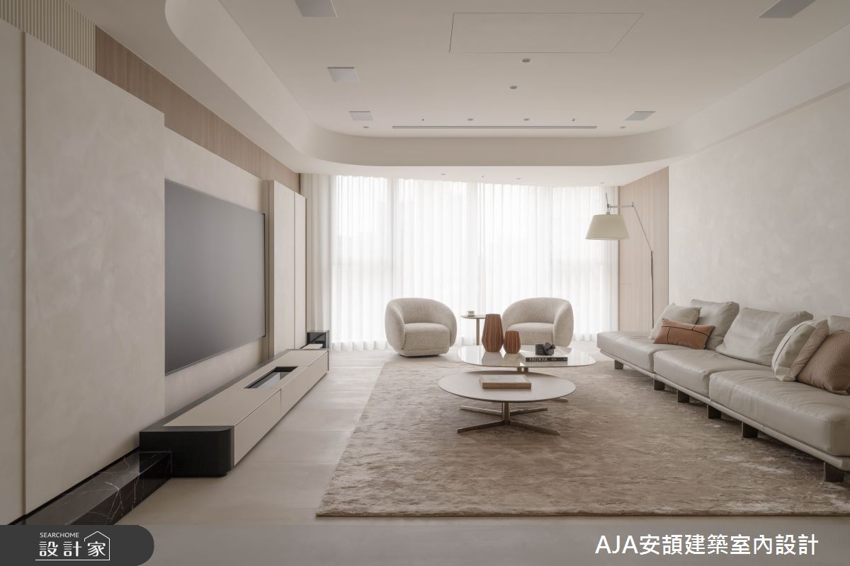 70坪毛胚屋＿現代風客廳案例圖片＿AJA安頡建築室內設計＿安頡_SKY TOWER Housing Interior之3