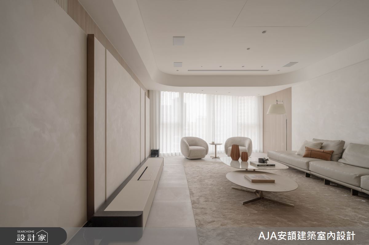 70坪毛胚屋＿現代風客廳案例圖片＿AJA安頡建築室內設計＿安頡_SKY TOWER Housing Interior之5