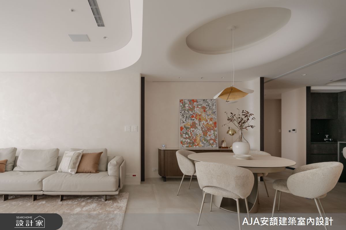 70坪毛胚屋＿現代風客廳餐廳案例圖片＿AJA安頡建築室內設計＿安頡_SKY TOWER Housing Interior之9