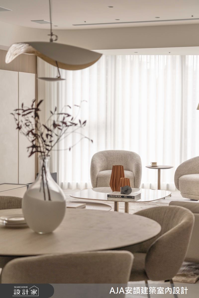 70坪毛胚屋＿現代風客廳餐廳案例圖片＿AJA安頡建築室內設計＿安頡_SKY TOWER Housing Interior之13